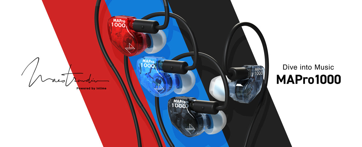 Maestraudio MAPro1000 Hybrid In-Ear Monitor IEM Earphone MMCX 3.5mm Cable Made In Japan