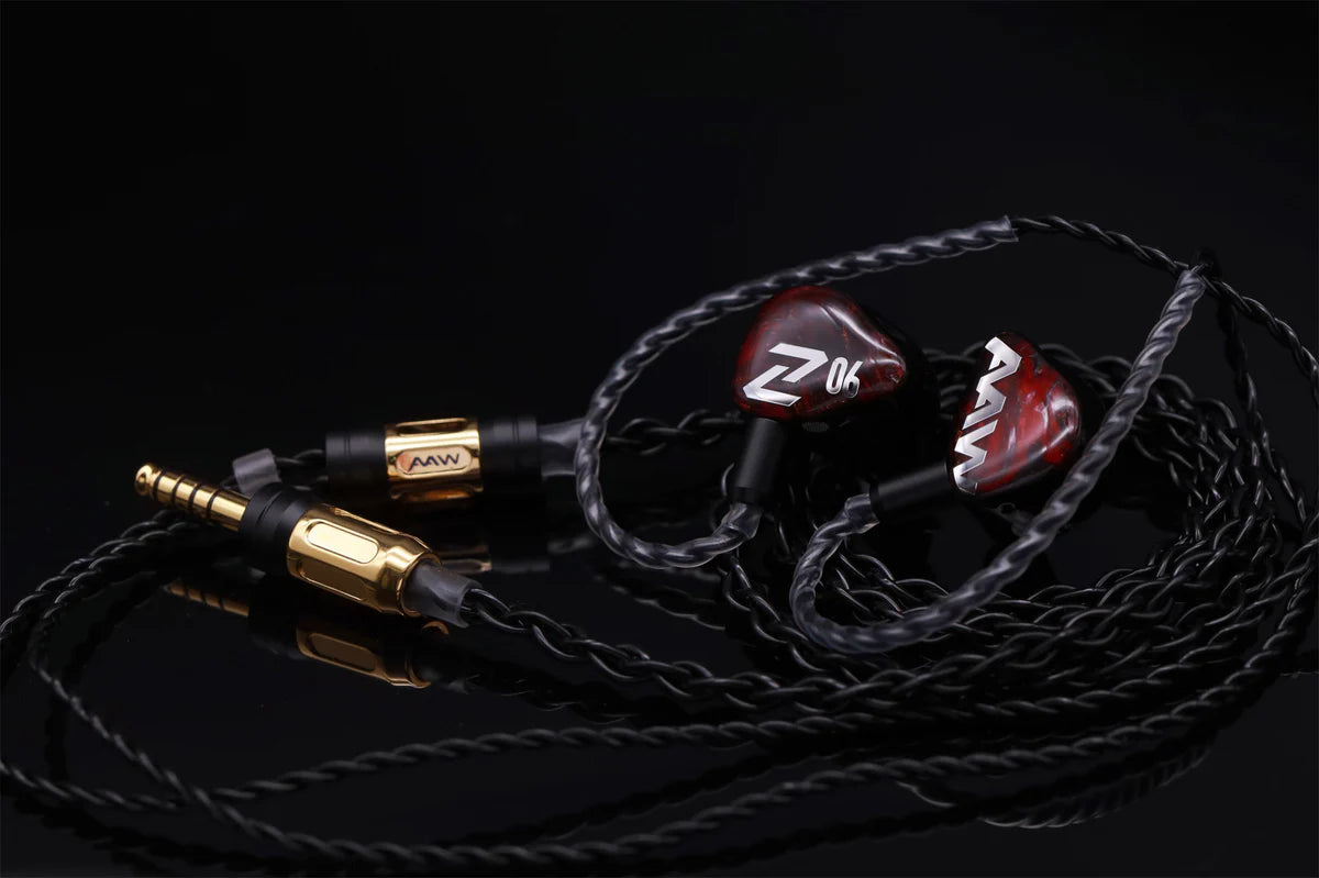 AAW Z06 Hybrid Driver In-Ear Monitor IEM Earphone 4.4mm CM 2-Pin UPOCC Cable