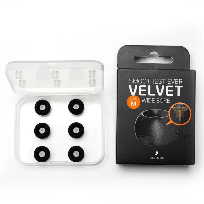 Korea DIVINUS Velvet Wide Bore Eartips for In-Ear Monitor Earphone 5 Sizes