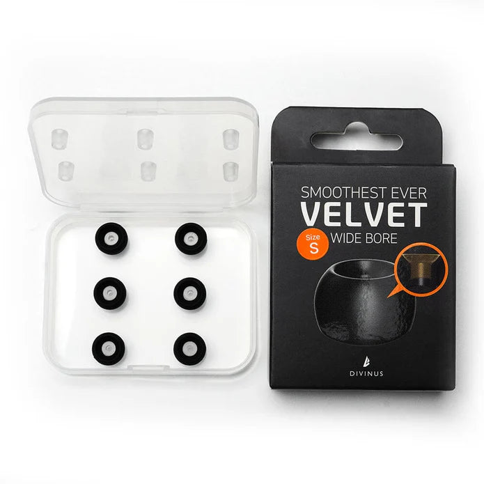 Korea DIVINUS Velvet Wide Bore Eartips for In-Ear Monitor Earphone 5 Sizes