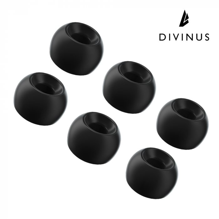 Korea DIVINUS Velvet Wide Bore Eartips for In-Ear Monitor Earphone 5 Sizes