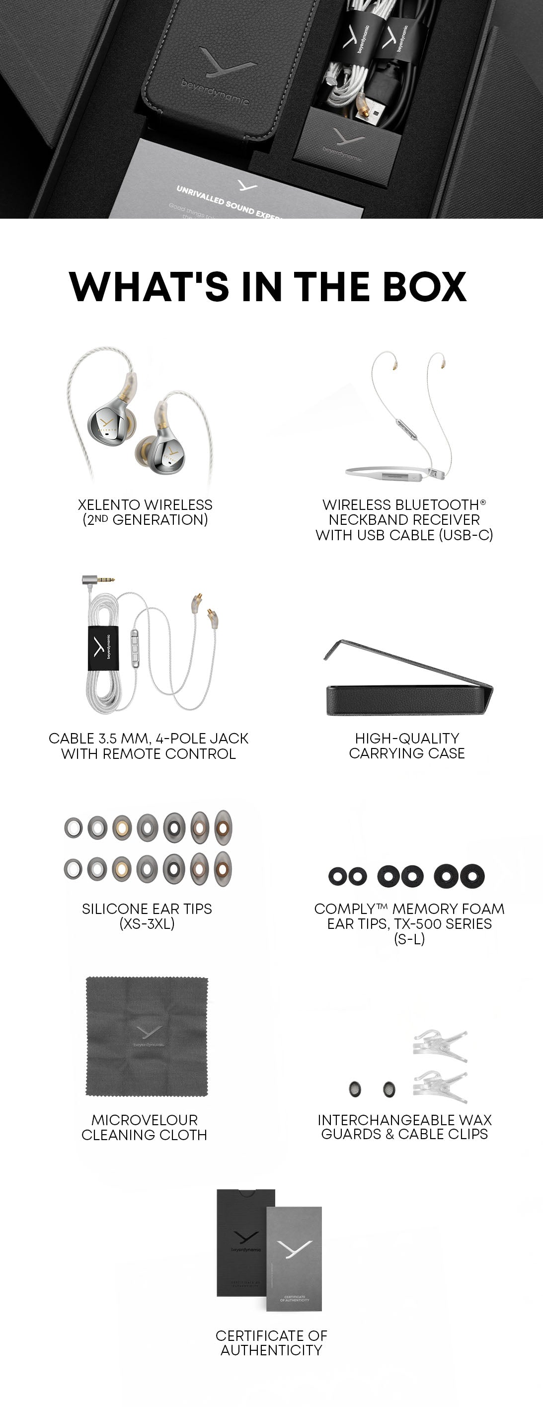 Beyerdynamic Xelento Wireless 2nd Generation Bluetooth 5.2 AptX IPX4 In Ear Monitor IEM Earphone